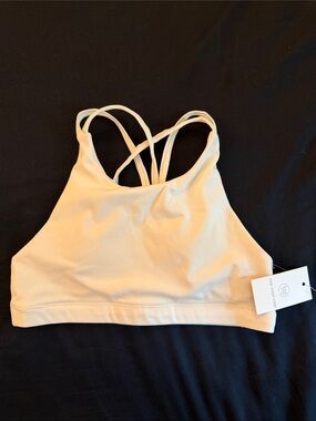 We Wander Kids Cream Strappy Sports Bralette with Removable Padding